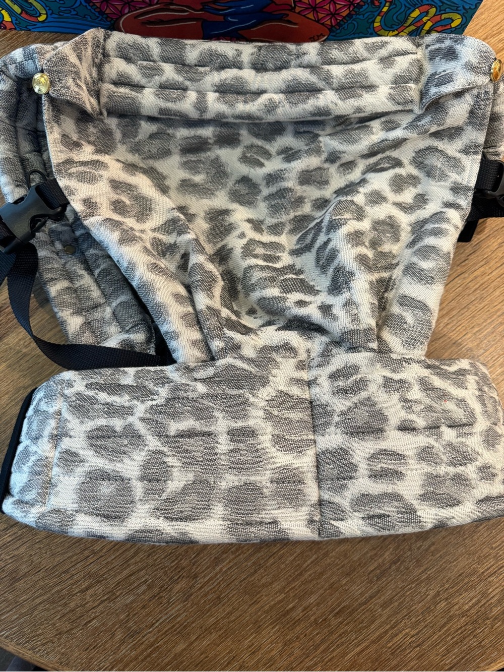 Leopard-Print Kids Carrier Panel in Gray - Picture 6 of 7
